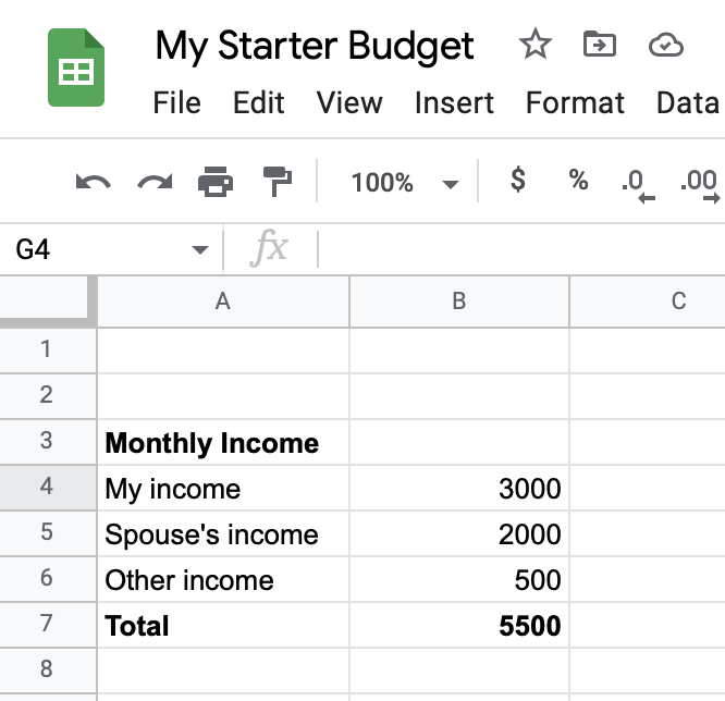 how to make a budget spreadsheet?